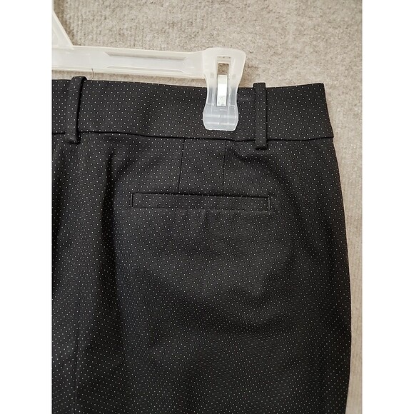 Ann Taylor Loft Julie Riviera Pants Womens 12 Black Polka Dots Ankle Stretch NEW - Picture 5 of 9